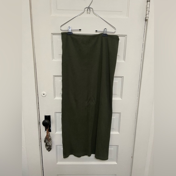 BASERANGE large Brig/wrap skirt, cotton/recycled cotton, ero green - Picture 8 of 10